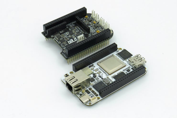 The BeagleBone AI and Bela cape – pin compatible