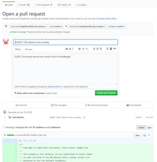Generating a pull request
