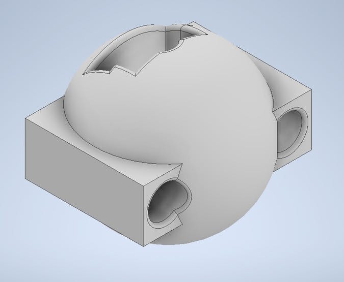 Radio housing modeled in CAD