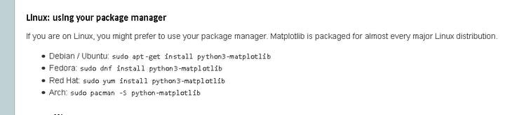 From the Matplotlib page on installing