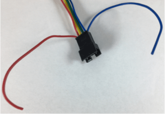 Light strand (male end) JST connector and wires