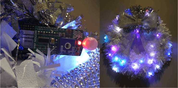 Welcome Holiday Visitors: PocketBeagle + Motion Click + LED Lights