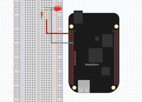3.3v -> 220 ohm resistor -> LED -> P9_12 or GPIO_60″></p>
<p>This is a Fritzing rendering of the BBB and an "equipped" breadboard.</p>
<p>…</p>
<p><span>From adding </span><br />
<strong>libkmod-dev</strong><br />
<span> and </span><br />
<strong>libudev-dev</strong><br />
<span> on your Debian Distro from </span><br />
<a href=
