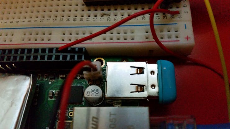 JST connector and battery above BeagleBone Green - also note the BLE Dongle